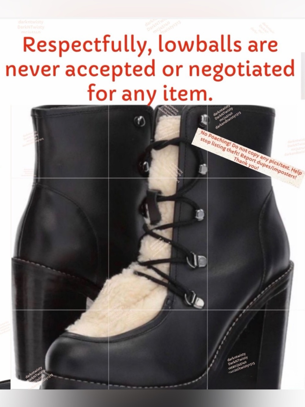 BNIB Seychelles Faux Fur Leather Boot Women’s 6 $180